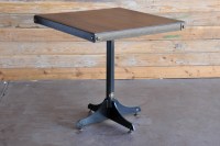 Bistro table with rivets